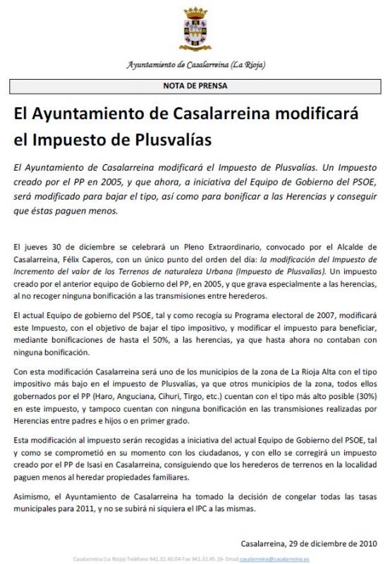 Lee más sobre el artículo El Ayuntamiento modificará el Impuesto de Plusvalías