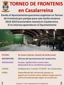 Lee más sobre el artículo Torneo de Frontenis otoño-invierno 2014-2015