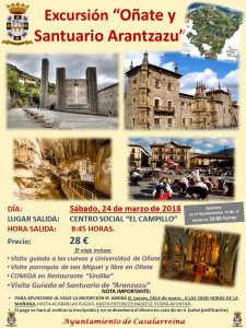 Lee más sobre el artículo Excursión a Oñate y Santuario de Arantzazu