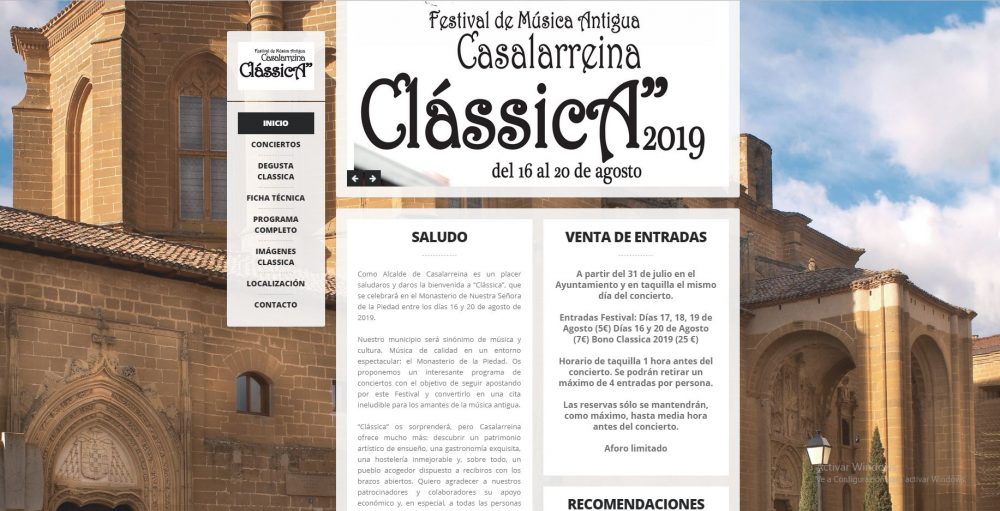 Lee más sobre el artículo Festival Clássica Casalarreina 2019