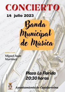 Lee más sobre el artículo Concierto de la Banda Municipal de música el 14 de julio a las 20:30 h.