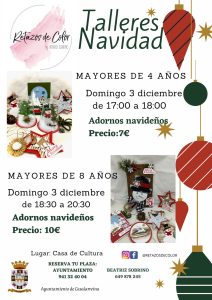 Lee más sobre el artículo Talleres de Navidad el día 3 de diciembre por la tarde