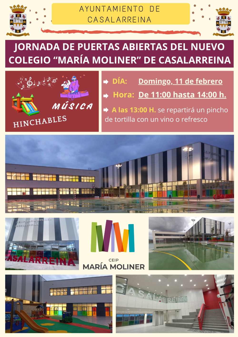 Lee más sobre el artículo Jornadas de Puertas Abiertas en el Nuevo Colegio de Casalarreina «María Moliner»