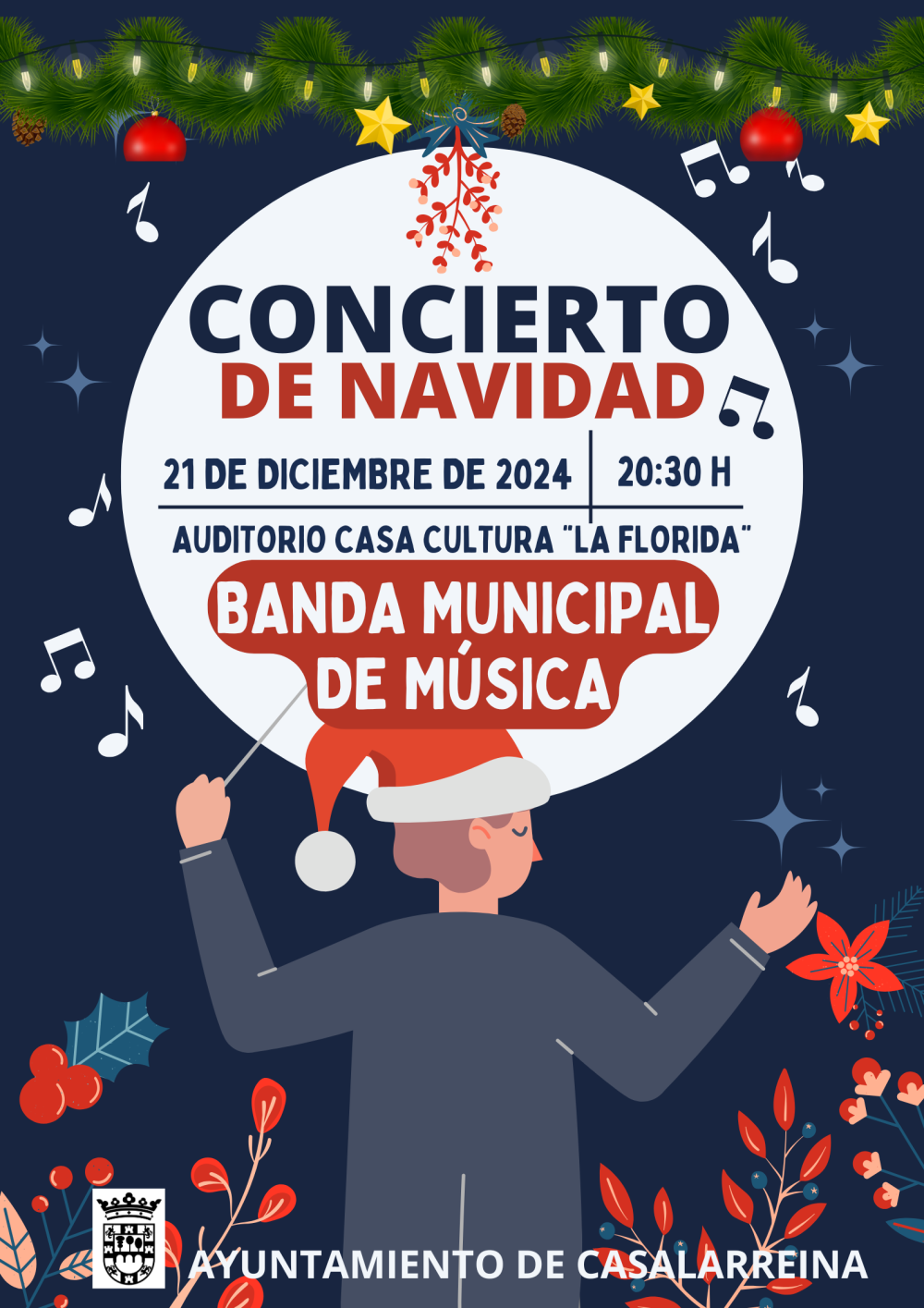 Lee más sobre el artículo CONCIERTO NAVIDAD BANDA MUNICIPAL CASALARREINA