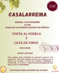 Lee más sobre el artículo CATA VINOS Y VISITA GUIADA