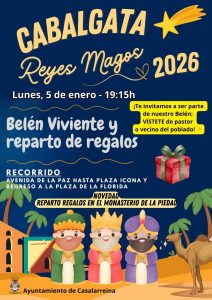 Lee más sobre el artículo Cabalgata Reyes Magos y Belén Viviente 2026