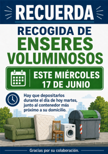 Lee más sobre el artículo RECOGIDA ENSERES VOLUMINOSOS