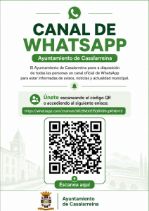 Lee más sobre el artículo CANAL DE WHATSAPP AYUNTAMIENTO CASALARREINA